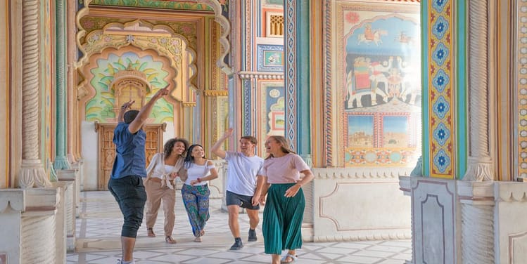 Group on a guided cultural tour