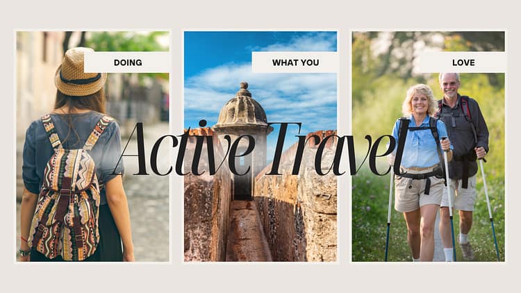 Active travel header with multi pictures