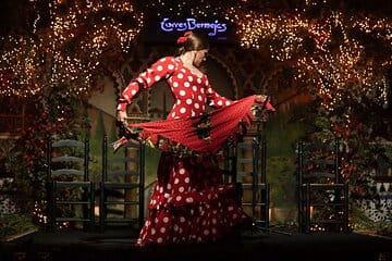 Explore Madrid Spanish woman engaging in the art of flamenco.  