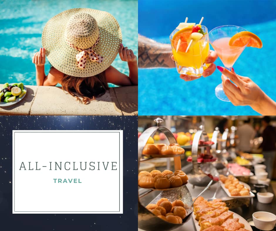 all inclusive travel itineraries collage