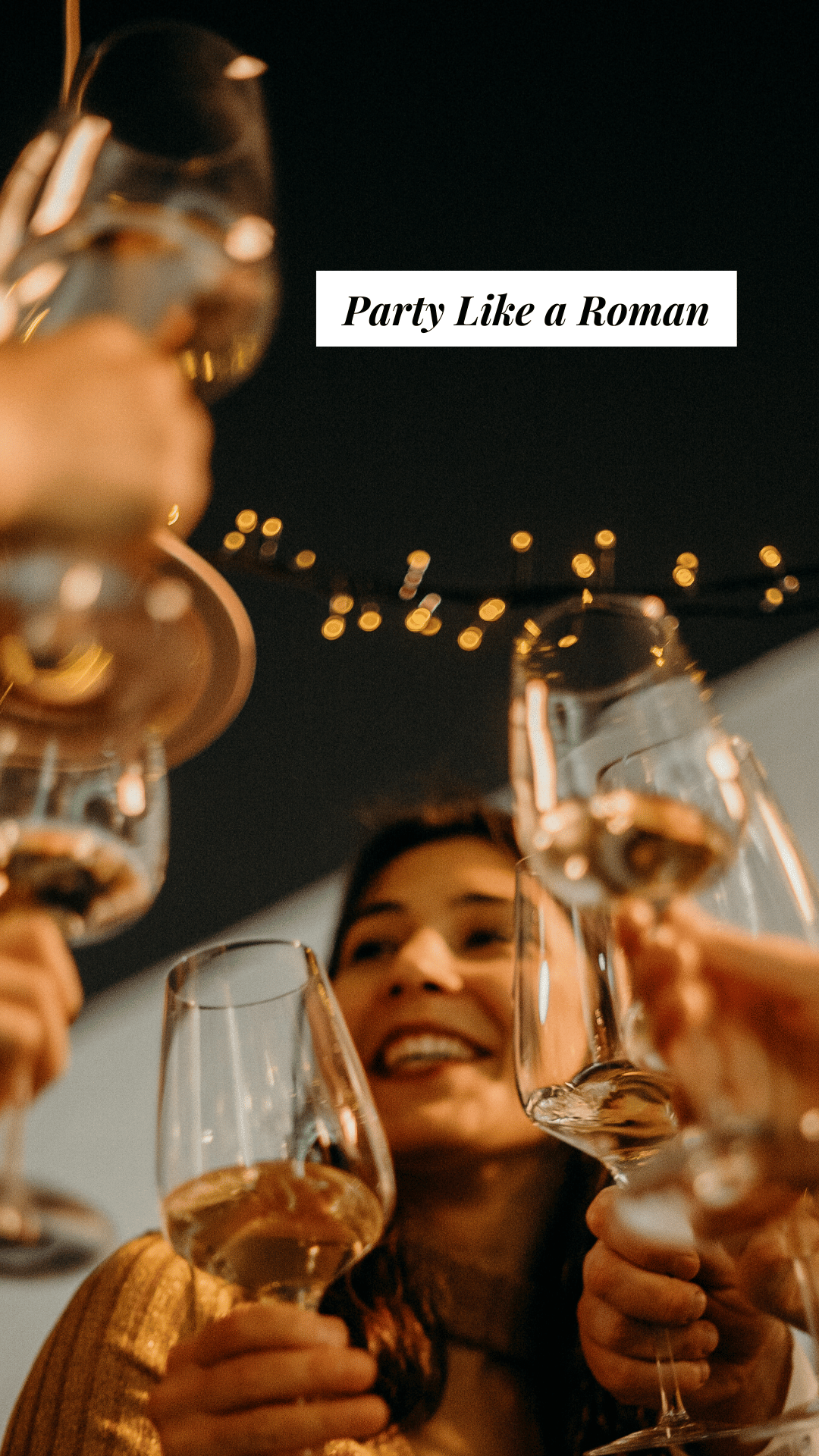 group having wine outdoors